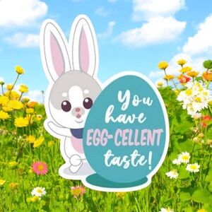 40 Easter Bunny Stickers